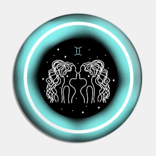 Neon Light Effect Gemini Pin