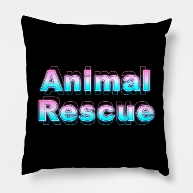 Animal Rescue Pillow by Sanzida Design