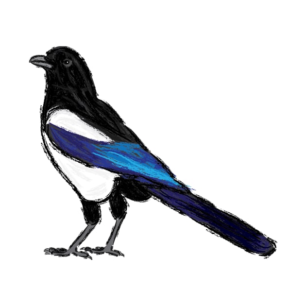 Artwork of an Eurasian Magpie III by JDHegemann