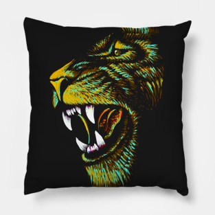 Artistic Lion Head - Lion Drawing Pillow