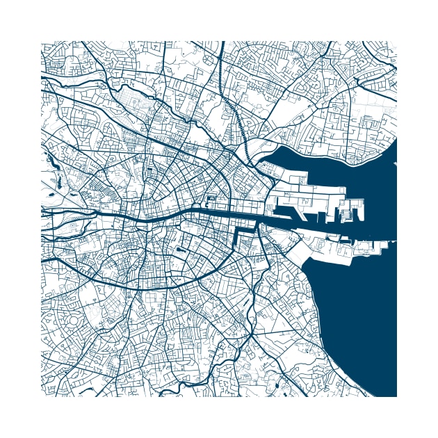 Kopie von Kopie von Kopie von Kopie von Kopie von Kopie von Lisbon map city map poster - modern gift with city map in dark blue by 44spaces