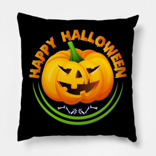 Funny Happy Halloween Scary Spooky Pumpkin Pillow