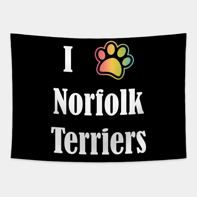 I Heart Norfolk Terriers | I Love Norfolk Terriers Tapestry by jverdi28