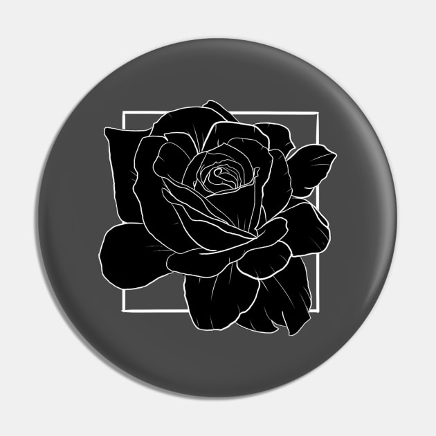 Black Rose Pin by Indicat