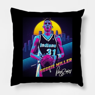 Reggie Miller Choke Sign Basketball Legend Signature Vintage Retro 80s 90s Bootleg Rap Style Pillow