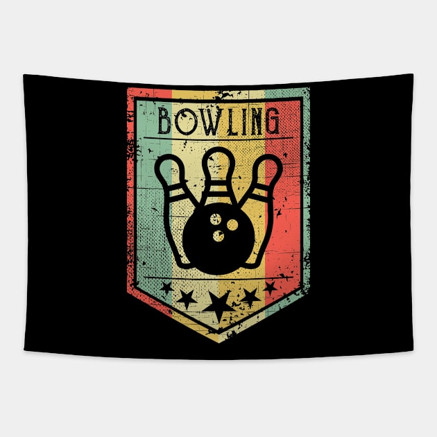 Vintage Bowling Tapestry by VintageShirtShoppe