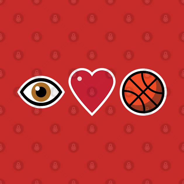 I Love Basketball by Fourteen21 Designs