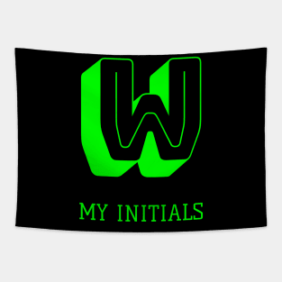 Letter W Initials Unique Name T-Shirt Tapestry