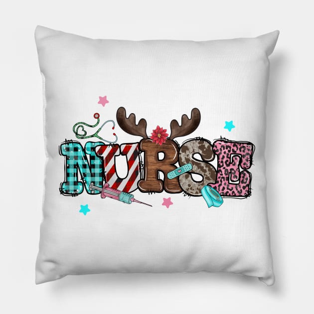 Nurse Christmas Pillow by MZeeDesigns