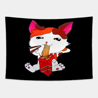 Cat Ramen Lover Japanese Tapestry