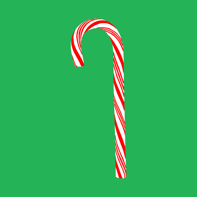 Red and White Christmas Candy Cane by Art by Deborah Camp