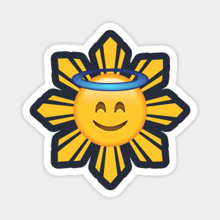 Good Filipino Sun Emoji with Halo Magnet