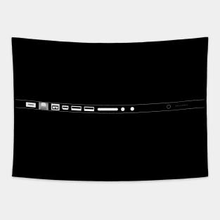 MacBook Expansion Ports (white on dark) Tapestry