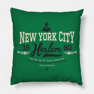 New York Harlem - Harlem Logo - Harlem Manhattan - Duke Ellington Pillow