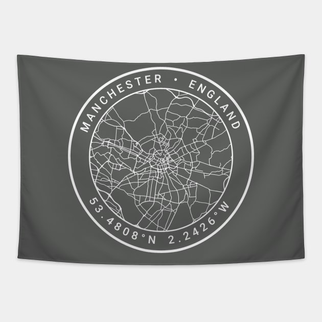 Manchester Map Tapestry by Ryan-Cox