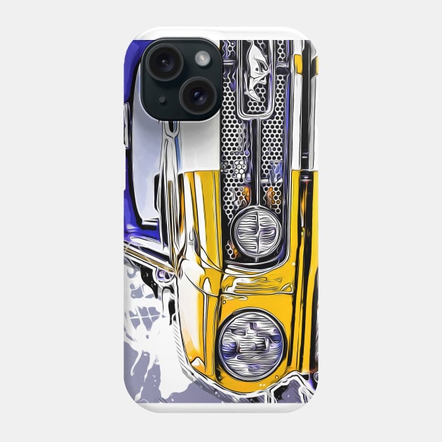 Yellow cartoon Mustang Phone Case by AaaahEeeekStudio