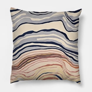 Earthy Abstract Swirl Pattern Pillow