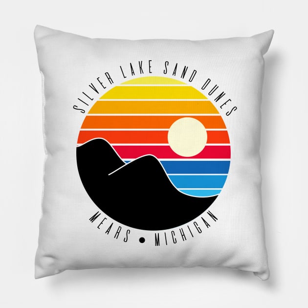 Silver Lake Sand Dunes Pillow by Megan Noble