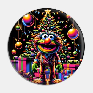 Laugh Out Loud with this Classic Comic-Book Muppet Christmas Tree Design Pin