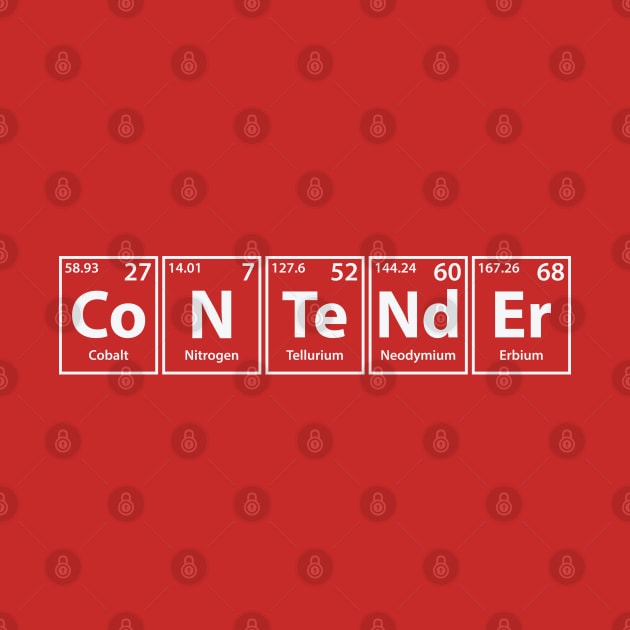 Contender (Co-N-Te-Nd-Er) Periodic Elements Spelling by cerebrands