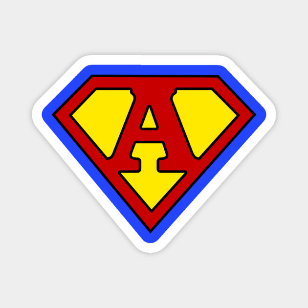 Superhero Symbol Letter A Magnet by NextLevelDesignz