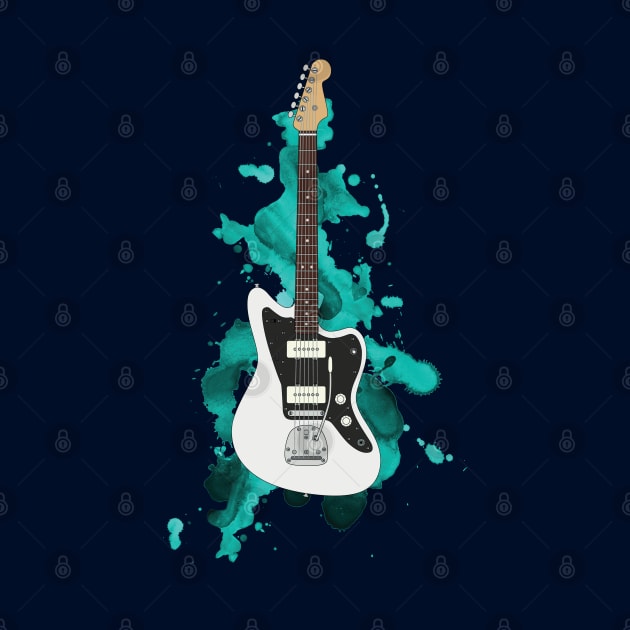 Offset Style Electric Guitar Polar White Color by nightsworthy