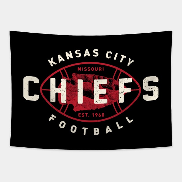 Kansas City Chiefs 4 by Buck Tee Tapestry by Buck Tee