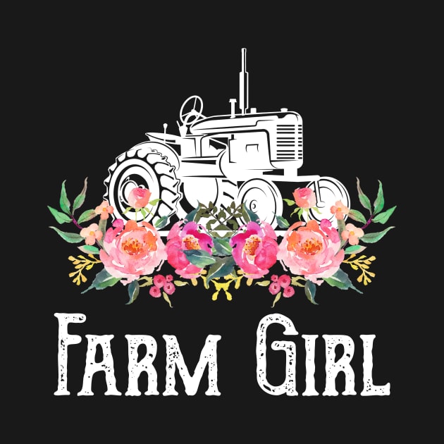 Women Farm Girl Farmer_s Girl Farming Flower Tractor by Chapmanx