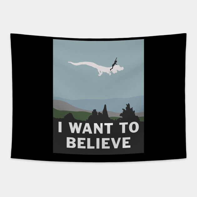 I Want to Believe (in Falkor) Tapestry by CCDesign