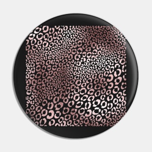 Leopard Print, Faux Rose Gold Pin