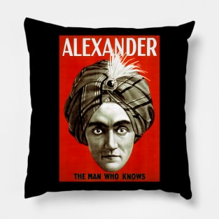 Alexander, The Man Who Knows 1920 Magician Pillow