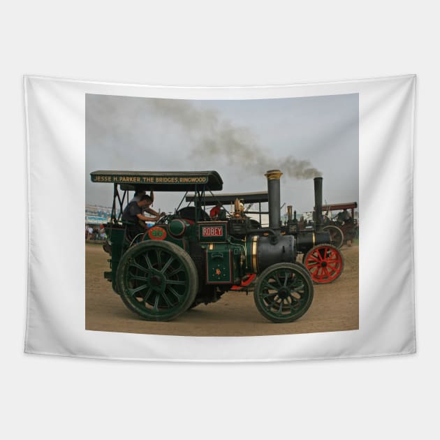 Robey Steam Engine Tapestry by RedHillDigital