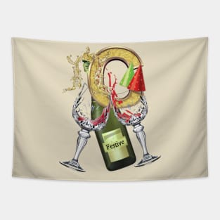 Festive-party letter C Tapestry