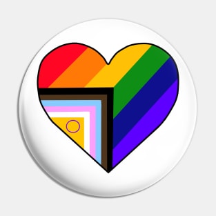 Intersex Inclusive Progress Pride heart Pin