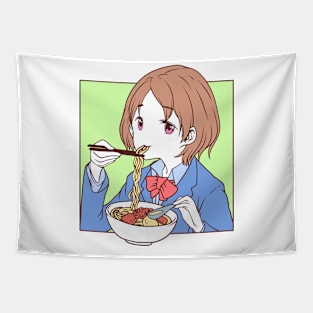 Just A Girl Who Loves Anime & Ramen Tapestry