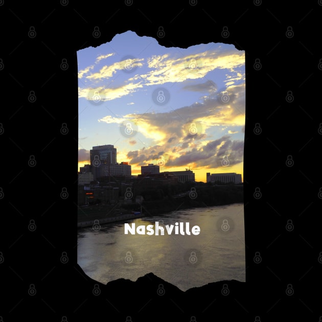 Cool sunset photography of Nashville Tennessee skyline sunset sky USA city break by BoogieCreates