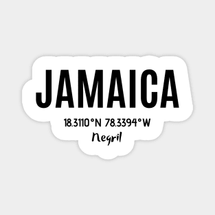 Jamaica Negril w/Coordinates Magnet