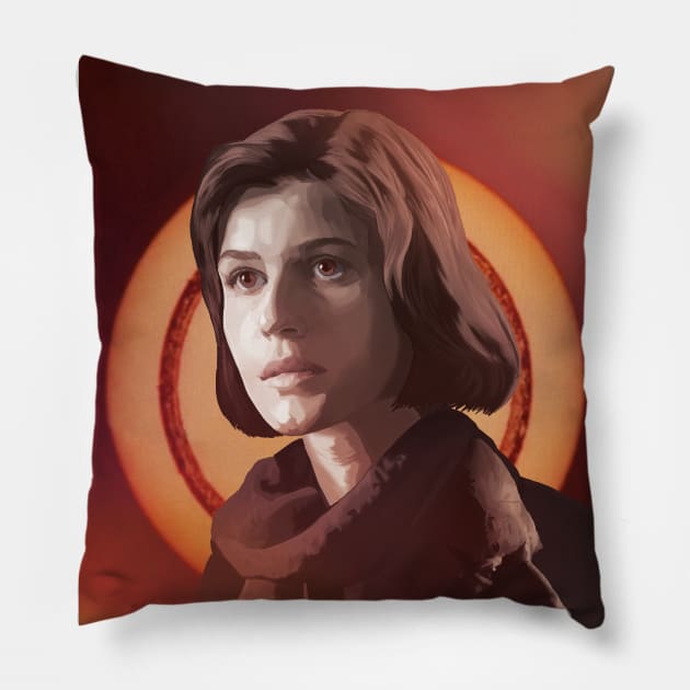 Three Colors: Red - alternative movie poster - Irene Jacob, Krzysztof Kieslowski Pillow by chrisayerscreative