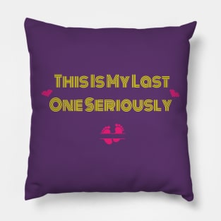 funny this is my last one seriously Pillow