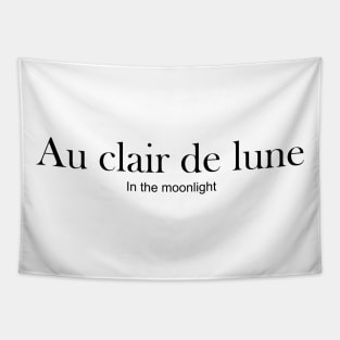 FRENCH WORDS: Au clair de lune (in the moonlight) Tapestry