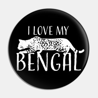 I Love My Bengal Cat Pin