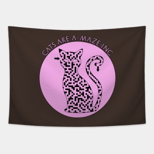 Cats Are A-Maze-ing Maze T-Shirt Tapestry