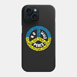 PRAYING FOR PEACE BLUE AND YELLOW HEART PEACE SYMBOL DESIGN Phone Case