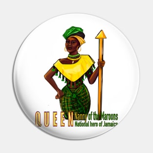 Jamaican Queen Nanny of the Maroons, National hero of Jamaica 🇯🇲 Pin