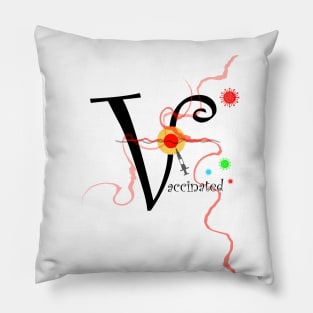 Vaccinated Design 3 Pillow