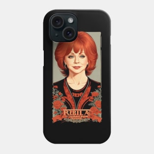 reba mcentire//vintage vektor 80s style v4 Phone Case