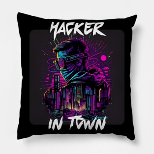 Hacker in Town 2 Pillow