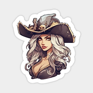 Pirate Girl Female Pirate Captain Magnet