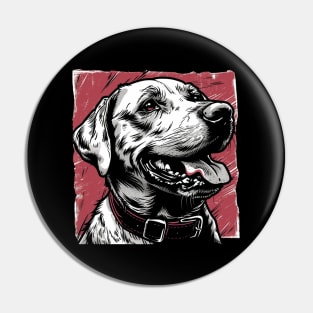 Retro Art Labrador Retriever Dog Lover Pin