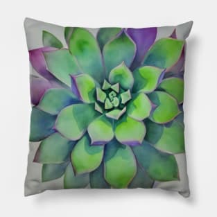 Watercolor succulent Pillow